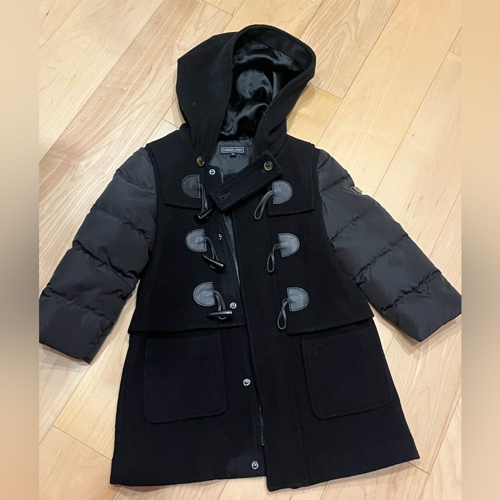 Nicholas & Beats Kids Black Hooded Coat